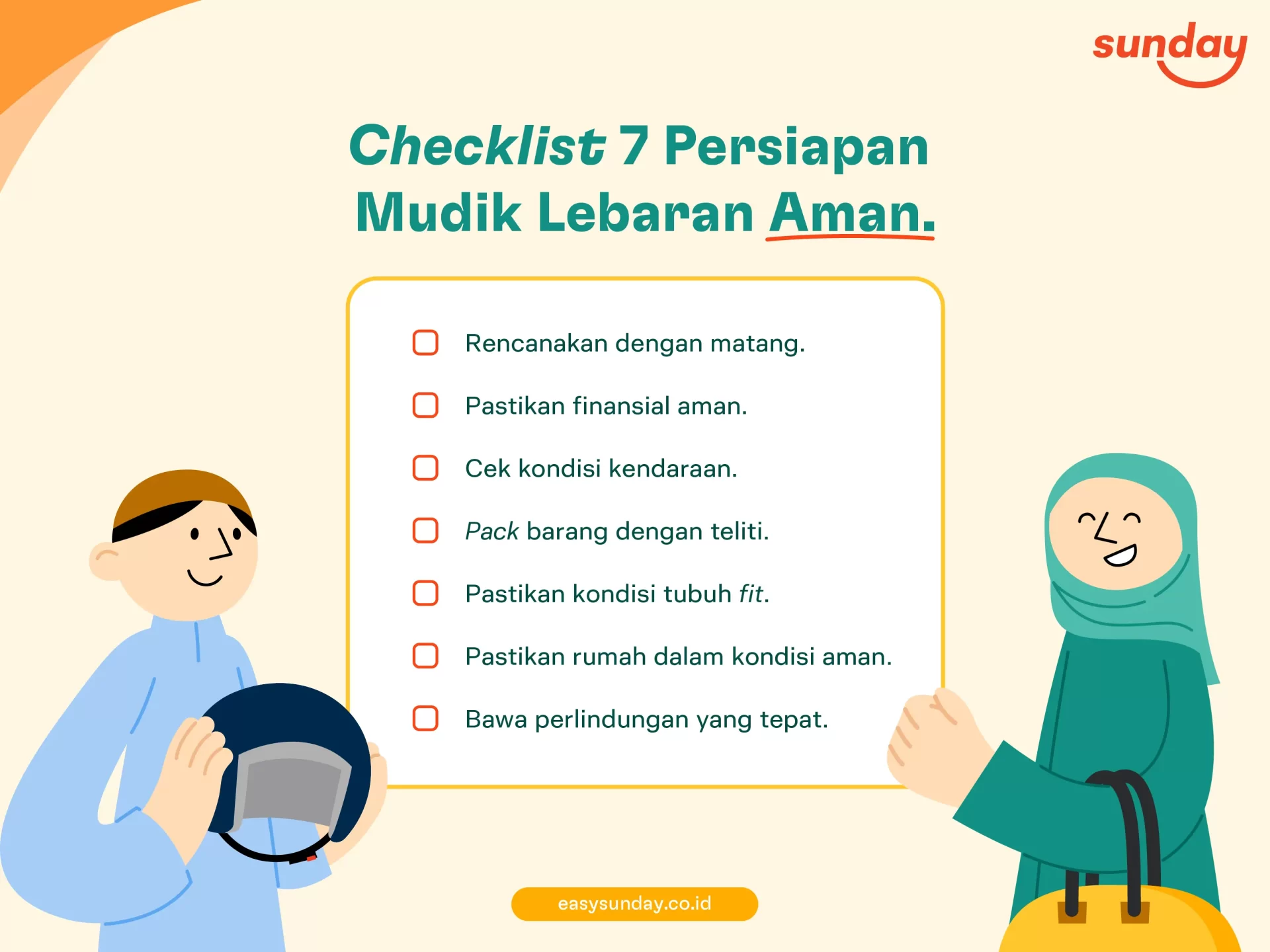 7 checklist untuk mudik lebaran aman