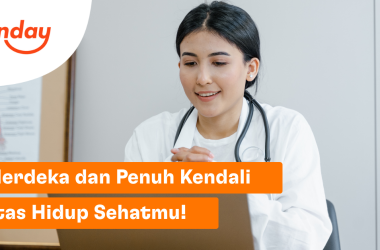 Dokter melakukan konsultasi kesehatan online melalui telemedicine di Jolly SuperApps by Sunday Insurance.