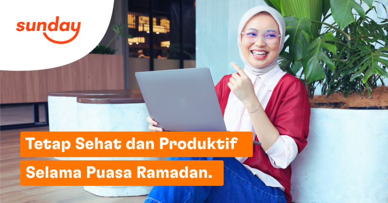 Ilustrasi pekerja tetap produktif saat puasa Ramadan dengan menjaga kesehatan dan energi.